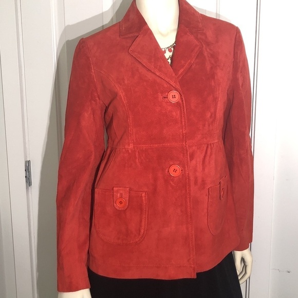 MONTERAY BAY Vintage burnt orange suede jacket - Picture 2 of 4